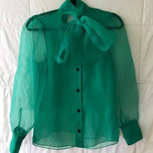 Zara Sheer Bow Top